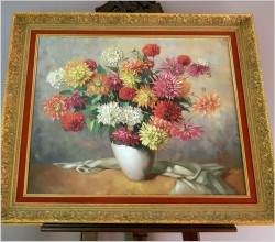 Chryzantemy w wazonie - Helmuth Andreas Volkwein *1920