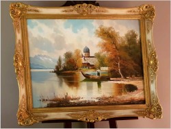 Rybak z Widokiem na Fraueninsel, Chiemsee - Helmut Stadelhofer (1914- 1979)