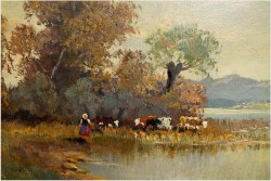 WIDOK NA JEZIORO BODENSEE (RANDOLF WEHN 1911-1987)