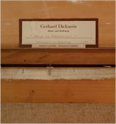 Malarstwo Aukcyjne! Chłopiec w Kurniku - Dickmeis Gerhard (Heinsberg 1918 - 1978 Jülich) Rozmiar XXL