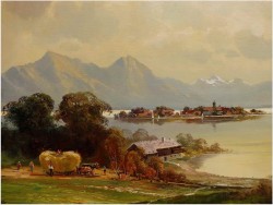 SIANOKOSY NAD JEZIOREM CHIEMSEE ~ HELMUT STADELHOFER ur.1914r 
