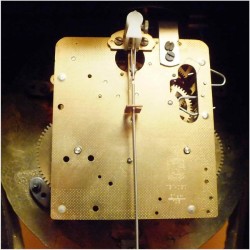 STOJĄCY ZEGAR W STYLU BOULLE Z KONSOLĄ - INTARSJA, BRĄZ, MARMUR 170CM.