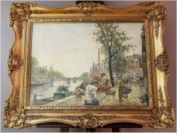 Polecamy Arcydzieło! Nabrzeże, Targ Kwiatowy w Amsterdamie / F. Max RICHTER-REICH (1896-1950)