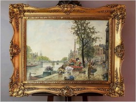 Polecamy Arcydzieło! Nabrzeże, Targ Kwiatowy w Amsterdamie / F. Max RICHTER-REICH (1896-1950)