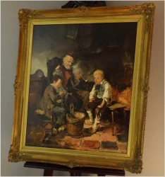 UWAGA, WYPRZEDAŻ KOLEKCJI! DZIADEK Z DZIEĆMI - DICKMEIS GERHARD (1918 – 1978)