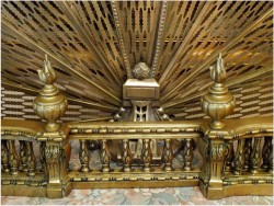 SECESYJNE WILKI DO KOMINKA, DEKORACJA KOMINKA - BRĄZ, FRANCJA XIXw.