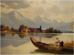 PIĘKNE JEZIORO CHIEMSEE ~ HELMUT STADELHOFER (1914- 1979)