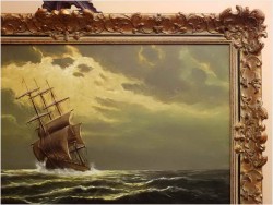 RARYTAS AUKCYJNY! ŻAGLOWIEC NA PEŁNYM MORZU - ERNST ALSEN (1920 - 1989)