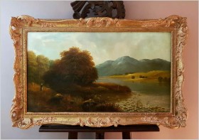 Epoka Wiktoriańska! Piękny Romantyczny Krajobraz 1883r / Pozycja I.