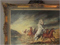 POLECAMY MALARZA ANIMALISTĘ! PĘDZĄCE DZIKIE KONIE - HANS RIEDMANN (1913-1991)