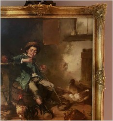 Chłopiec, Kury i Kaczki- Dickmeis Gerhard (Heinsberg 1918 - 1978 Jülich) 