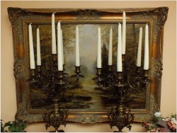 RARYTAS! KOMPLET DUŻYCH PAŁACOWYCH KANDELABRÓW Z FRANCJI XIXw.