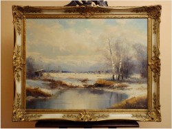 SALONOWY ZIMOWY KRAJOBRAZ - HELMUT STADELHOFER (1914- 1979)