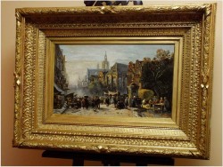 PAŁACOWE MALARSTWO! ANSICHT VON ANTWERPEN - MAX GAISSER (AUGSBURG 1857-1922 MUNICH)