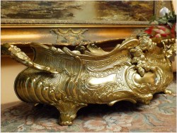 PIĘKNA! MOSIĘŻNA DUŻA ŻARDINIERA NA KWIATY, SŁODYCZE 45CM/4KG.