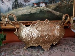 MEGA RARYTAS! PIĘKNA DUŻA GŁĘBOKA MOSIĘŻNA ŻARDINIERA  8KG (55CM)