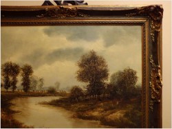 POLECAMY MALARSTWO! SIELANKOWY KRAJOBRAZ - HEINRICH ASCHENBROICH (Düsseldorf,1839-1909)