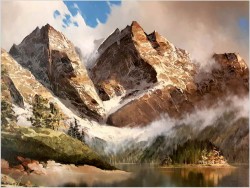 Piękna Panorama Alpejska,  Zugspitze Und Eibsee - J.E. Lemke *1916