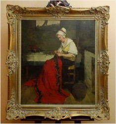 MALARSTWO AUKCYJNE! - SCENA RODZAJOWA! DICKMEIS GERHARD (1918-1978r.)