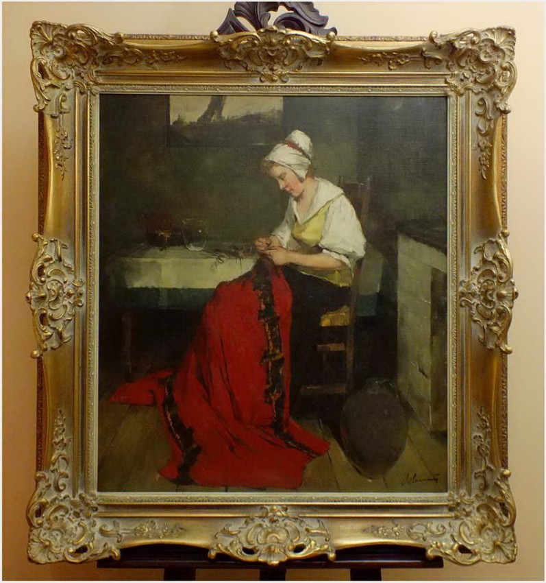 MALARSTWO AUKCYJNE! - SCENA RODZAJOWA! DICKMEIS GERHARD (1918-1978r.)