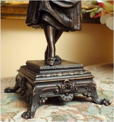 POLECAMY! SYGNOWANY KOMPLET (PARA) LAMP FIGURALNYCH Z FRANCJI!