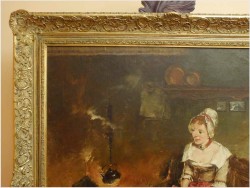 MALARSTWO OLEJNE! - SCENA RODZAJOWA! DICKMEIS GERHARD (1918-1978r.)