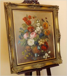 PIĘKNE PAŁACOWE KWIATY! MARTWA NATURA - MEDINA LOUISA (ur. 1911 Padwa)