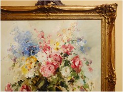 PAŁACOWE AUKCYJNE MALARSTWO! KWIATY  - Ingfried Paul HENZE-MORRO (1925-2013) CERTYFIKAT!