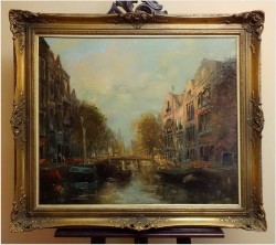 MEGA RARYTAS! KANAŁY AMSTERDAMU! DICKMEIS GERHARD (1918-1978r.)