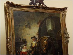 MALARSTWO AUKCYJNE! PRÓBA WINA U MNICHA ! org HEIN VAN DOREN ur. 1930r