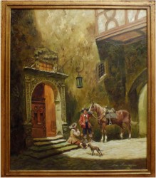 POLECAMY! PRZED OBERŻĄ ~ MAX OHMAYER *1903 (Akademie in München)