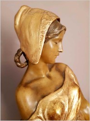 OKAZ MUZEALNY 75CM! DZIEWCZYNA Z DZBANEM -  Friedrich GOLDSCHEIDER (1845-1897)