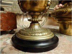 MOSIĘŻNA LAMPA NAFTOWA O PODSTAWIE MARMUROWEJ L&B *1883r.