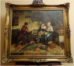 POSZUKIWANE MALARSTWO RODZAJOWE! - DICKMEIS GERHARD (Heinsberg 1918 – 1978 Jülich)