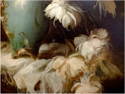 Pałacowe malarstwo, kwiaty w wazonie - Kömpöczy Balogh Endre (Hungary,1911-1977)  120cm x 100cm