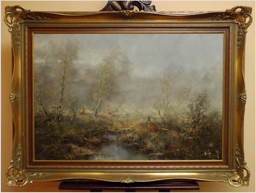 MALARSTWO AUKCYJNE! BAŻANTY - H. HANSUNG *1924