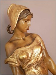 OKAZ MUZEALNY 75CM! DZIEWCZYNA Z DZBANEM -  Friedrich GOLDSCHEIDER (1845-1897)