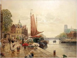 Polecamy Arcydzieło! Targ Kwiatowy w Amsterdamie - F. Max RICHTER-REICH (1896-1950)