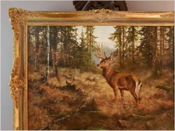 Malarstwo Aukcyjne! Jeleń Na Rykowisku - oryg. Georg Majewicz (1897-1965)