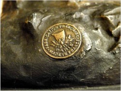 LAMPA NAFTOWA, CUEILLETTE DE POMMES - Henryk KOSSOWSKI (1855-1921), polski rzeźbiarz