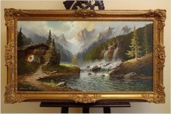 WASSERFALL IM PITZTAL ~ GUSTAW WEISS/GUWE (114cm x 64cm)