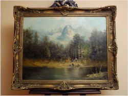 ROMANTYZM! PEJZAŻ ZE SZTAFAŻEM ~ KARL SCHMIDBAUER (Österreich 1921-1998)