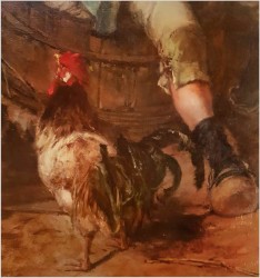 Chłopiec, Kury i Kaczki- Dickmeis Gerhard (Heinsberg 1918 - 1978 Jülich) 