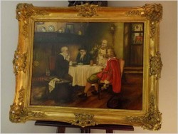 NIDERLANDZKIE MALARSTWO RODZAJOWE!  W HOLENDERSKIM WNĘTRZU - JEAN DE CLERC XIXw.