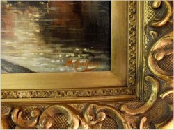 POLECAMY! NABRZEŻE STAREGO AMSTERDAMU - MAX GAISSER (AUGSBURG 1857-1922 MUNICH) ROZMIAR XXL