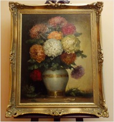 CHRYSANTHEMEN IN VASE - Klaus Clausmeyer  (* 1887 in München; † 11. März 1968 in Düsseldorf)