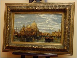 WIDOK NA GRAND CANAL Z BAZYLIKĄ SANTA MARIA DELLA SALUTE  - Karl Kaufmann (Österreich,  1843–1901/05)