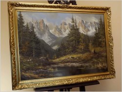 PIĘKNY ALPEJSKI KRAJOBRAZ - FRITZ ZSCHIESCHE (1926-2012)