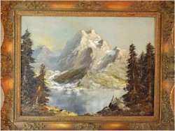 RARYTAS!!! SILVAPLANERSEE. OLEJ, SZPACHLA - ORYG. HERBERT UERPMANN (1911-1996)