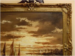 ŁODZIE NA MORZU - Hayr XXw. - (piękny nokturn XXw.)